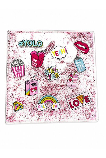 4nio Liquid Filled Glitter Cover Notebook