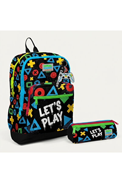 Coral High Kids School Backpack and Pen Holder Set