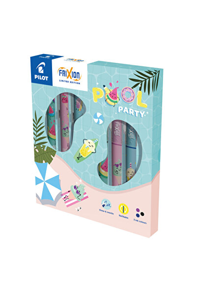 Pilot Set de 6 role de cerneală Frixion Ball Fancy Pool Party în diverse culo...