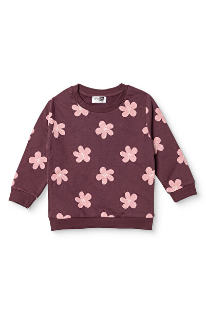 ebebek Hello Baby HelloBaby Kız Bebek Sweatshirt Çiçek Baskılı Bisiklet Yaka ...