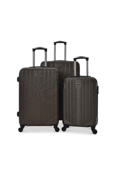 New Travel 3-Piece Trolley Luggage Set, Hard ABS Shell, 360° Spinner Wheels, ...