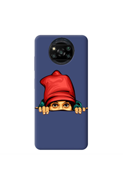 Other Xiaomi Poco X3 /X3 Pro Hidden Girl Dark blue Colored Silicone TPU Θήκη