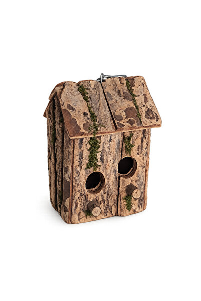 Dayang Natural Wooden Bird Nest ZWN-01 Double Hole Zebra Finch Small Birds Mo...