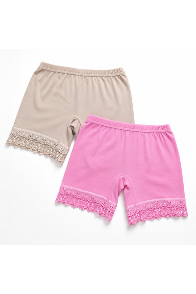 DİAMOND OUTLET Chiloți boxer pentru fete, 100% bumbac, pachet de 2, croială e...