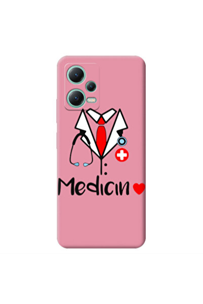 Other Xiaomi Redmi Note 12 Pro 5G Medicin Pink Colored Silicone TPU Θήκη