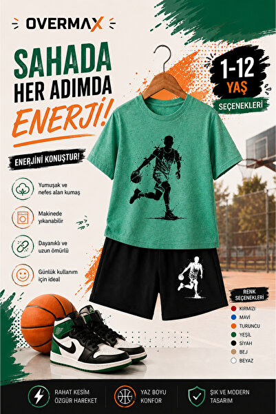 OVERMAX Top Süren Adam Printed Children's Set – T-Shirt & Shorts 2-Piece Comb...