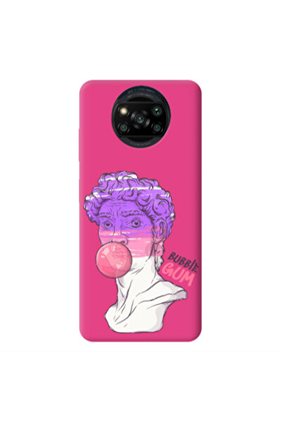 Other Xiaomi Poco X3 /X3 Pro Pin Bubble Fuchsia Colored Silicone TPU Θήκη