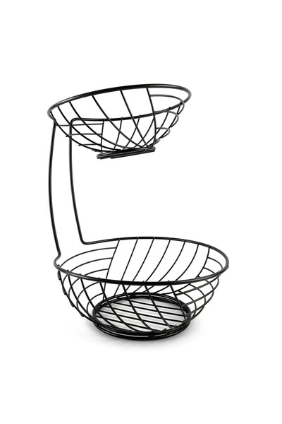 OEM Fructiera Metal Negru 33x26 cm