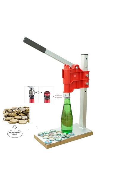Empressco Gazoz Şişesi Kapağı Kapatma Makinesi + 200 Kapak Hediye