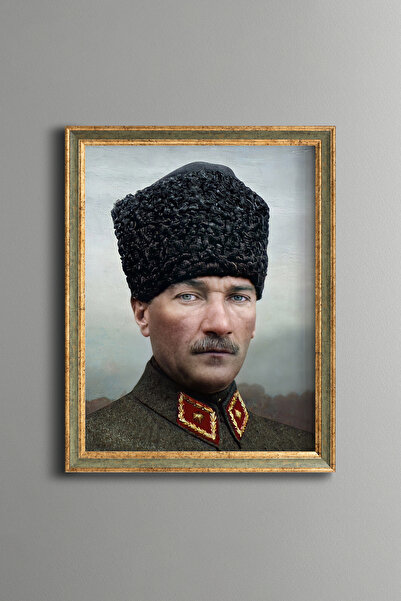epiqart صورة أتاتورك - لوحة منقوشة بتصميم عتيق - نموذج رفيع