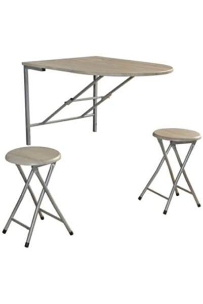 OEM Set masă cu două scaune Unic Spot, Napoli, stejar alb, 84x60 cm