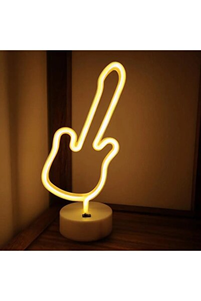 Angel Of Life Neon Guitar Table Lamp Battery + USB