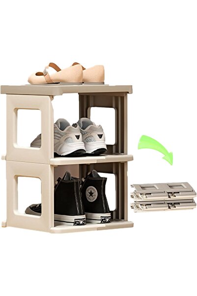Arabest Shoe Rack,Narrow Stackable Foldable Shoe Cabinet Organizer,S 26.5x26x...
