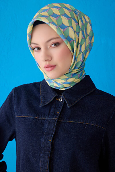 Belli Twill İpek Desenli Eşarp 4112D