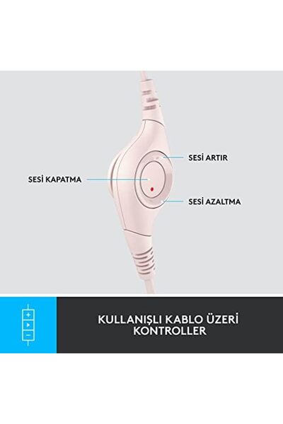 Yıldızan Edl Shop H390 Wired Over-Ear Headphones with Microphone, Digital Aud...