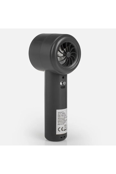 MC Micostore Ventilator portabil de mana USB cu Afisaj LED, Gri Antracit, 17 cm