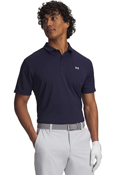 Under Armour 6012303_410 Ανδρικό μπλουζάκι με γιακά πόλο σε μπλε ναυτικό χρώμα