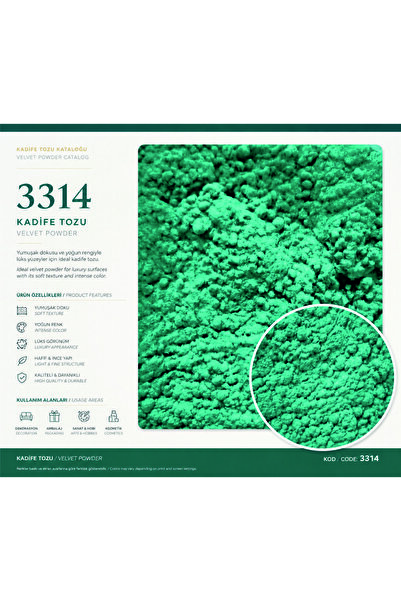 STENCİLTASARIM Stencil Tasarım 3314 Mint Yeşili Kadife Tozu 20 gr (200ml)