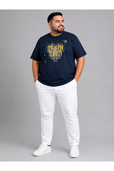 ANNEX Large Size Cotton Comfortable Fit Daily Use Crew Neck Men's T-Shirt