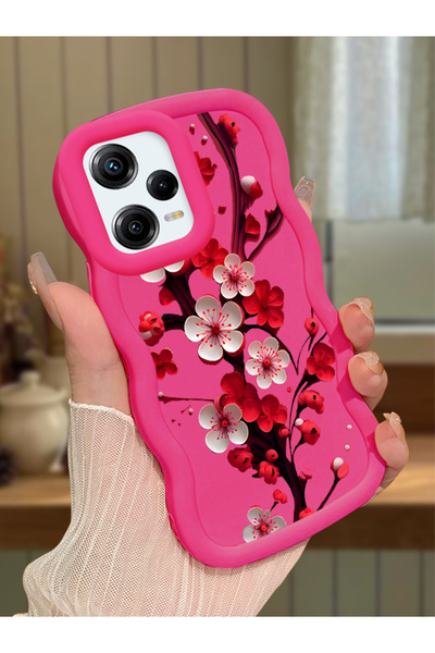Hontinga Redmi Note 12 Pro 5G Uyumlu Kılıf kamera koruyucu Kırmızı Silikon Co...