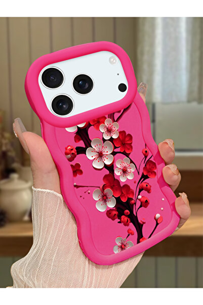 Hontinga iPhone 17 Pro Max Uyumlu Kılıf kamera koruyucu Kırmızı Silikon Coupl...