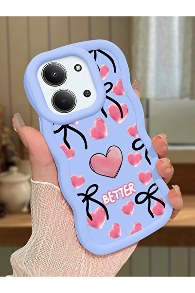 Hontinga Redmi 15C 5G Uyumlu Kılıf kamera koruyucu Mavi Silikon Couple Telefo...