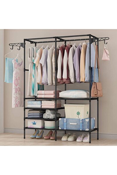 U-HOOME Multi-Functional Clothes Storage Cabinet with 5 Shelves and Heavy-Dut...