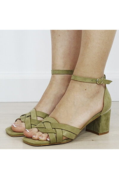 SOFILINE Elegant green sandals with comfortable heel FF-10 M12