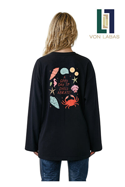 Grafftee Clothing تي شيرت Summer Vibe ذو الأكمام الواسعة والطويلة باللون الأب...