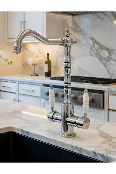 Flora Rustic 3-Way Purified Kitchen Faucet – Hot/Cold + Purified Water Outlet...