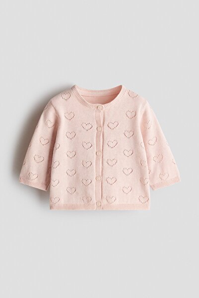 H&M Pamuklu ve Delik Desenli Hırka