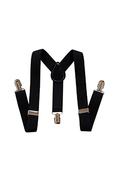 ButicCochet Bretele pentru copii, negre, cu cleme metalice, 25 mm, BCNEM