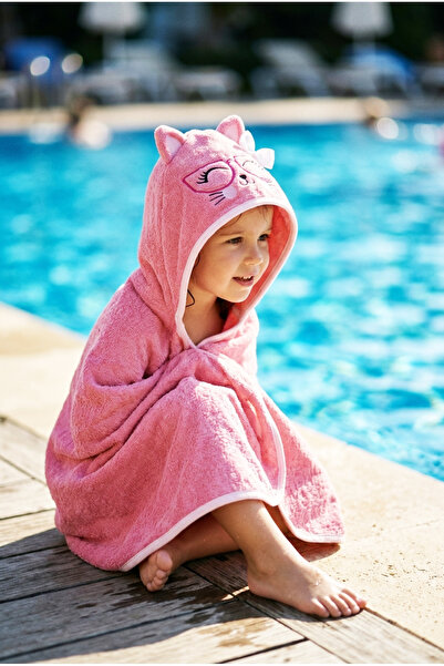 EAST&HIERA Girl's Towel - Cat with Glasses - Practical Beach and Bath Towel w...