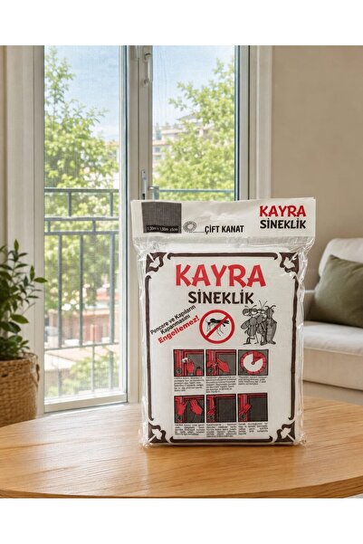 Kayra Çift Kanat Pencere Tül Sineklik 130x150 cm (±5 cm) | Cırt Cırt Bantlı, ...
