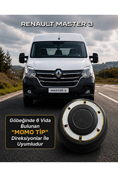 carlone Renault Master-3 Uyumlu Spor Direksiyon Göbeği Momo Tip