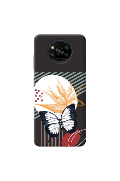 Other Xiaomi Poco X3 /X3 Pro Butterfly Lines Black Colored Silicone TPU Θήκη