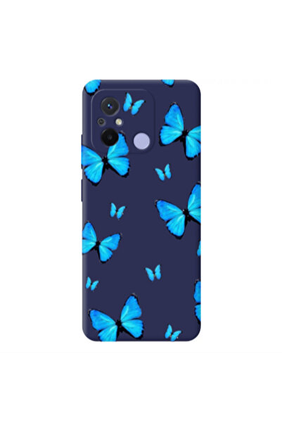 Other Xiaomi Redmi 12C Mix Butterfly Dark blue Colored Silicone TPU Θήκη