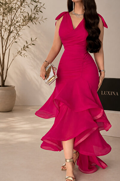 LUXİNA Nov pink dress