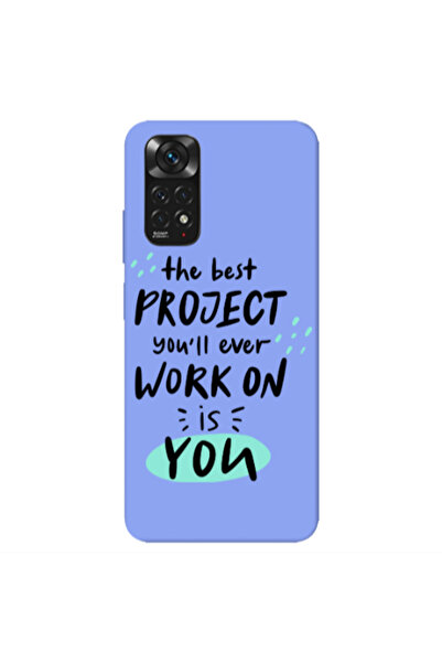 Other Xiaomi Redmi Note 11 4G The Best Project Light Purple Colored Silicone ...