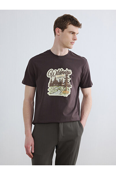 LC Waikiki Peak New Season Crew Neck Printed Men's Combed Cotton T-Shirt