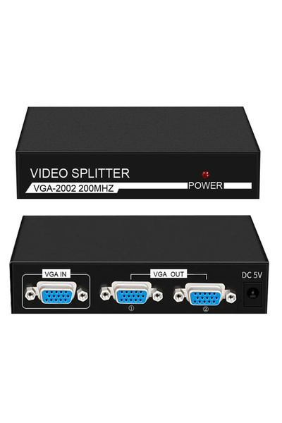 POWERTECH VGA splitter CAB-G031, 2 σε 1, 1920x1440px, μαύρο