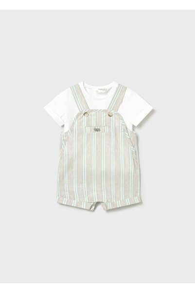 MAYORAL Newborn Baby Boy Linen Salopet Suit Beige