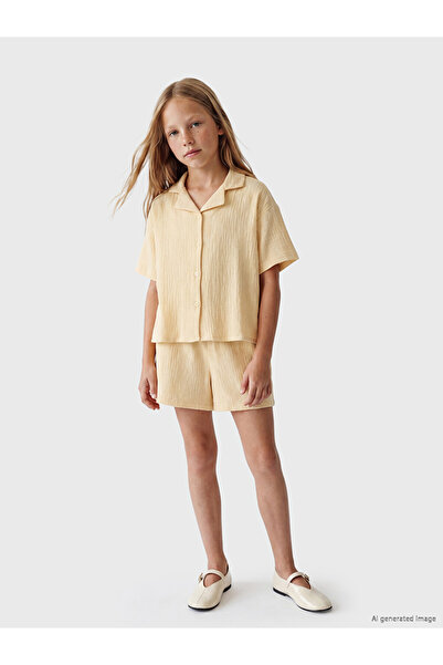 LC Waikiki Girl's Muslin Shorts Set