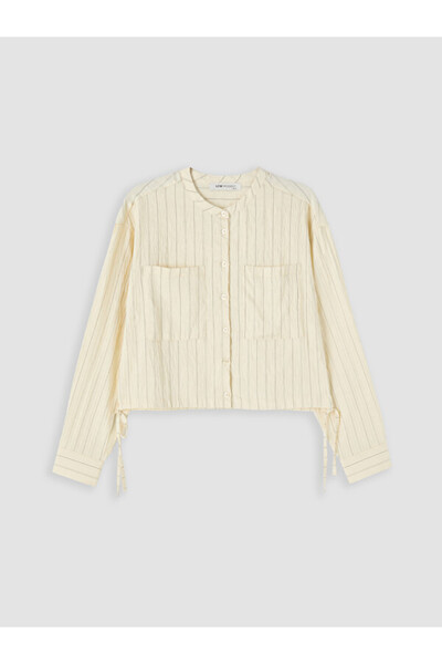 LC Waikiki Rmz Gi̇yi̇m Farkiyla Modal Blended Striped Women's Shirt