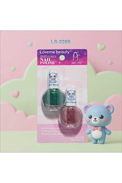 LOVEME BEAUTY Children's Nail Polish Set Love Me Beauty (2 Pcs)