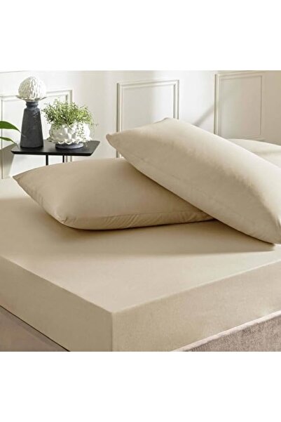 Yıldızan Byerdem Basic Plain Cotton Bed Sheet, Mink, Single Size 1289954