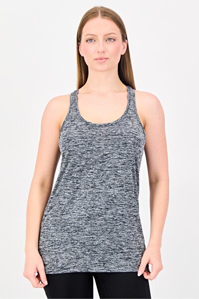 Under Armour قميص UA Tech Tech Heathered Racerback بدون أكمام، لون رمادي مخملي