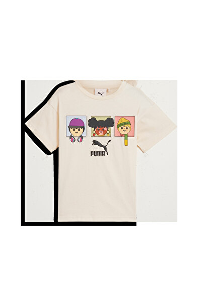 Puma X PLAYMOBIL Graphic Tee Krem Erkek T-Shirt & Polo
