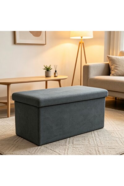 Bleco Multifunctional Fabric Foldable Storage Ottoman, Household Sitting Shoe...