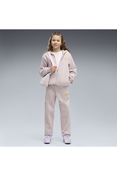 Puma Essentials Script Glitter Reißverschluss-Trainingsanzug für Jugendliche